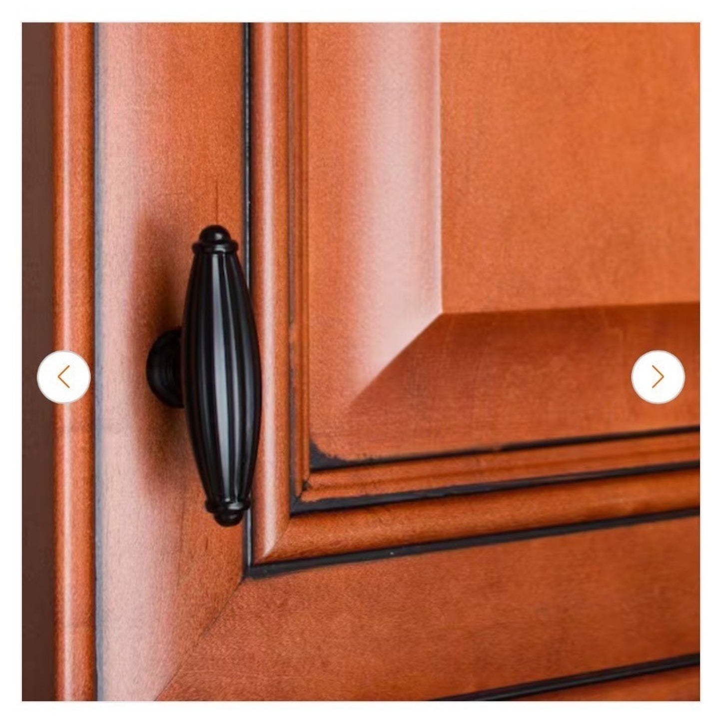 GlideRite Matte Black 2-1/2 In Fluted Cabinet Knobs 10-Pack