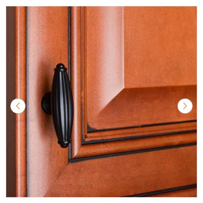 GlideRite Matte Black 2-1/2 In Fluted Cabinet Knobs 10-Pack