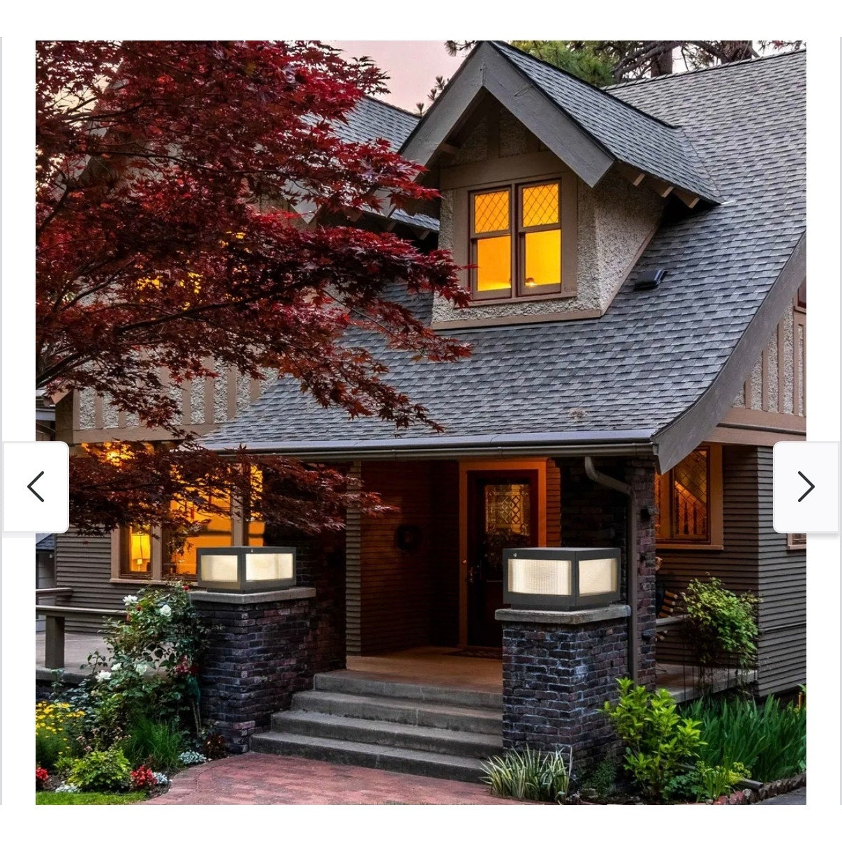 Modern Black Waterproof Dusk to Dawn LED Solar Outdoor Post Lamp