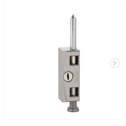 Toledo Patio Door Silver Security Bolt Lock TDP02-S Keyed Design