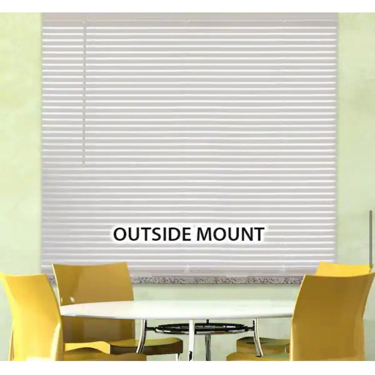 65 x 72 White Cordless Room Darkening Vinyl Mini Blinds New 1 in Slats