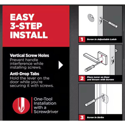 Kwikset Sedona Entry Handle Deadbolt Matte Black New