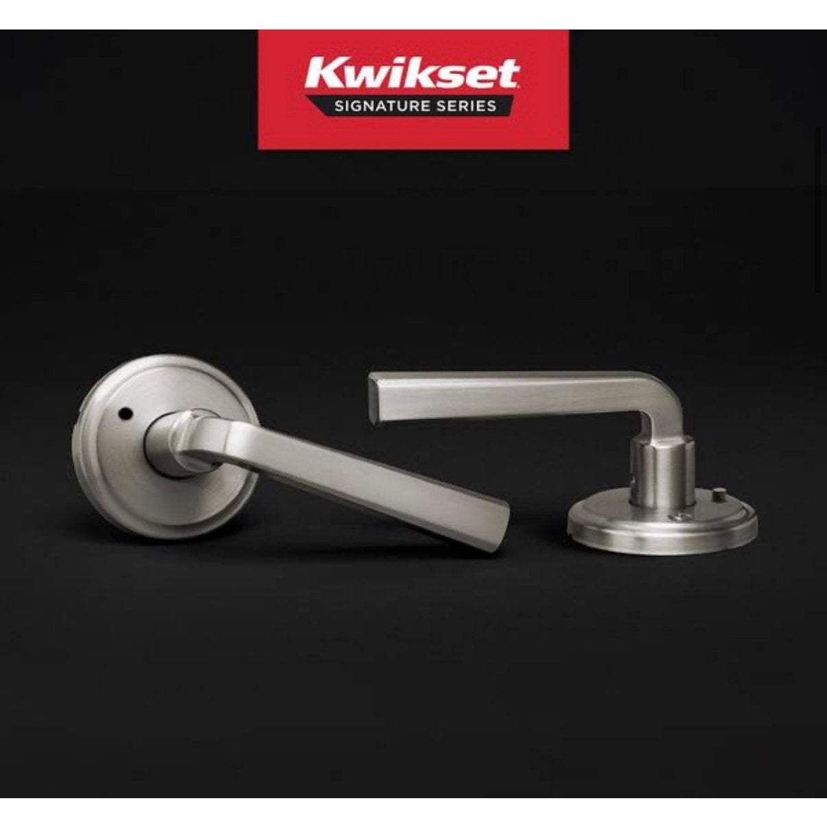 Kwikset Trafford Privacy Door Handle Satin Nickel New