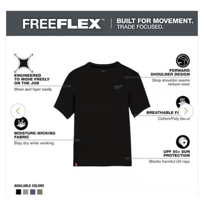 Milwaukee Mens 2X Black Cotton/Polyester Hybrid Work Shirt