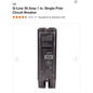 GE Q-Line 30A Single-Pole Circuit Breaker Black Electrical Switch
