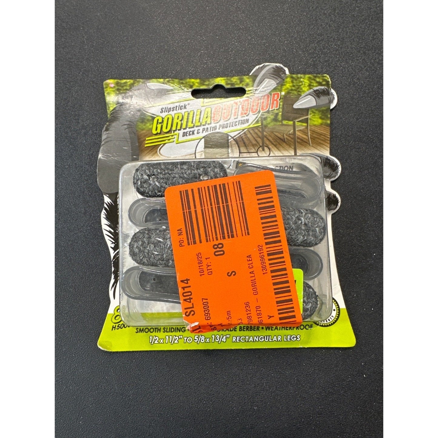Slipstick Gorilla Outdoor Floor Protectors Rectangular Sleeves 8 Pk