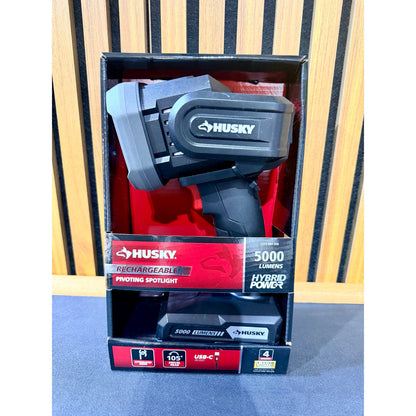 Husky 5000 Lumen Rechargeable Spotlight New 91920
