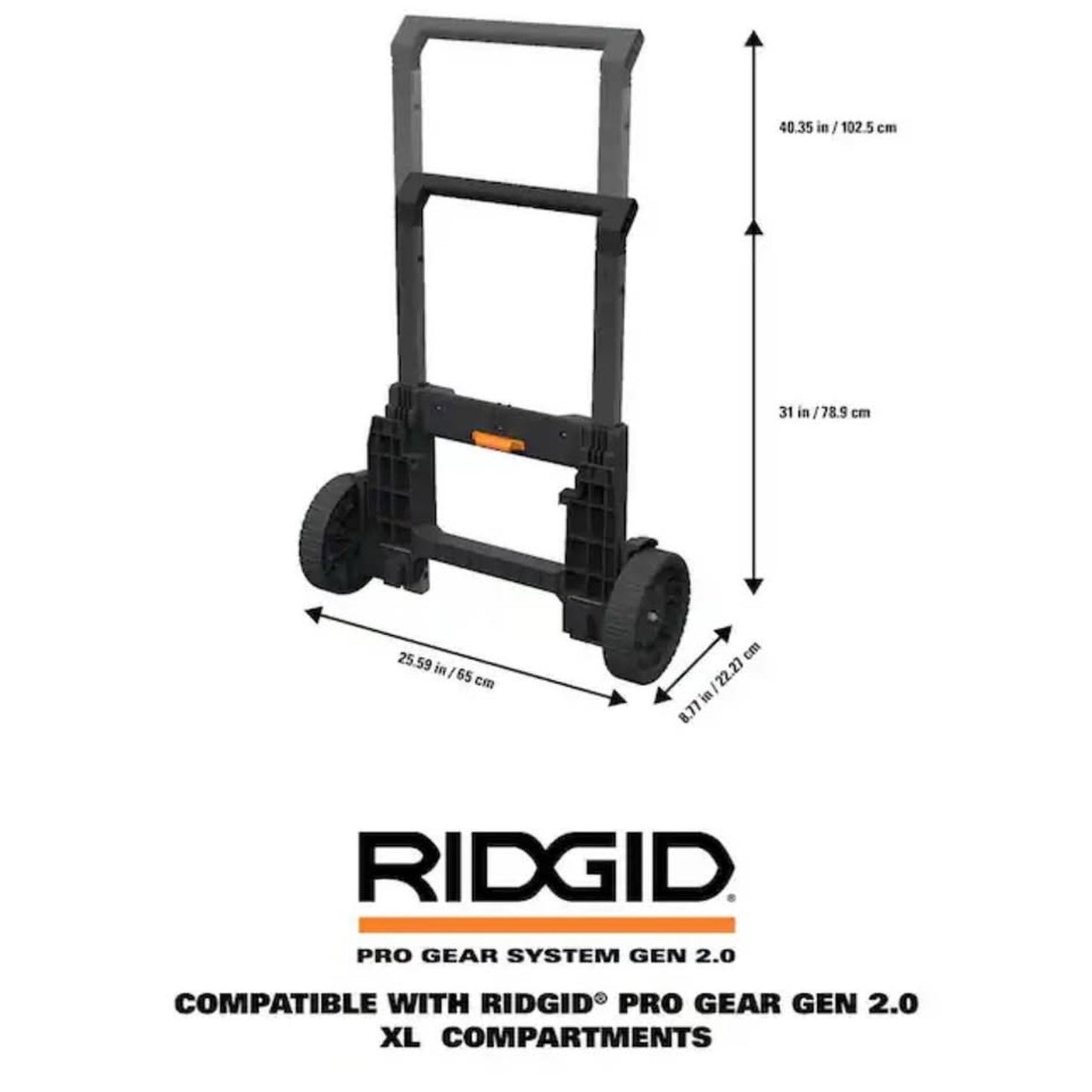 RIDGID Pro Gear System Gen 2.0 All-Terrain Rolling Tool Box Attachment w/ 9” Wheels – BRAND NEW
