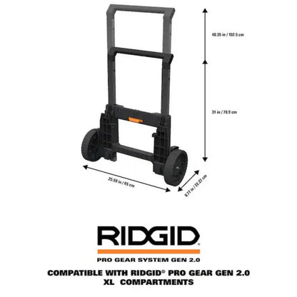 RIDGID Pro Gear System Gen 2.0 All-Terrain Rolling Tool Box Attachment w/ 9” Wheels – BRAND NEW