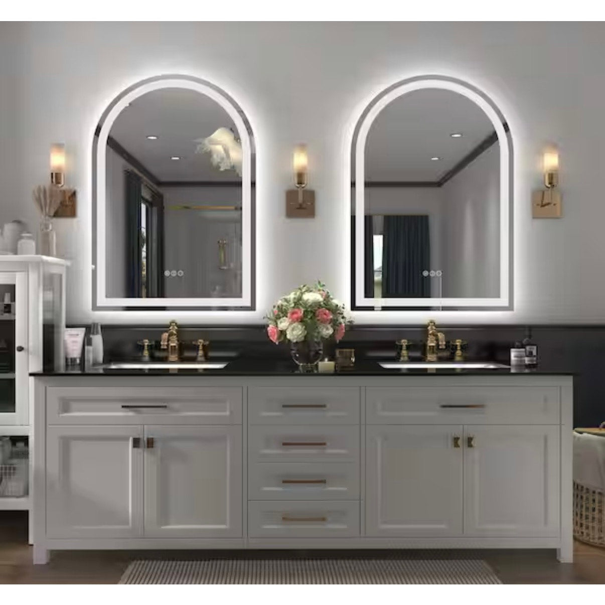 Apmir 26 x 38 Arch LED Bathroom Vanity Mirror Anti Fog Frameless Lighted Mirror New