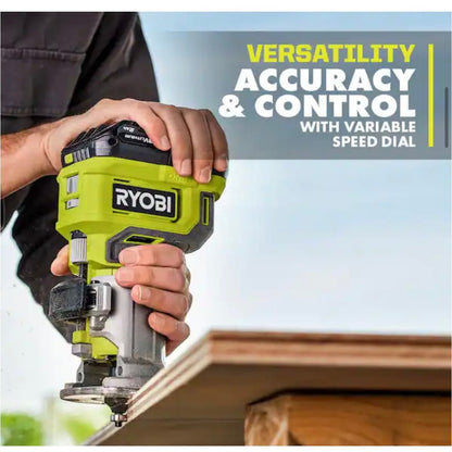 RYOBI 18V Compact Fixed Base Router Used Excellent