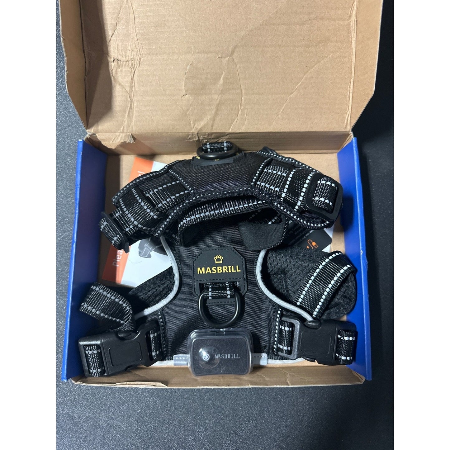 Masbrill LED Light Up Dog Harness With Rechargeable Glowing Vest No Pull Design