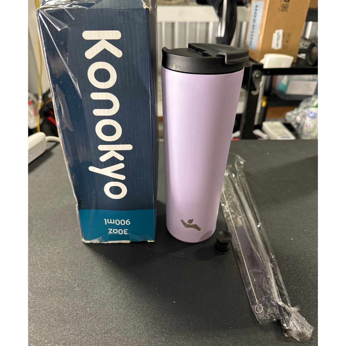 Konokyo Insulated Tumbler 30oz With Lid & Straw Pastel Design