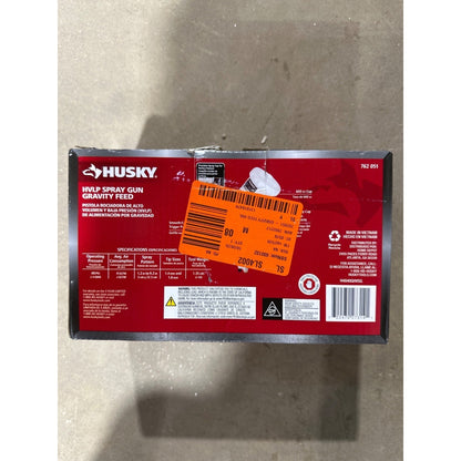Husky HVLP Spray Gun Gravity Feed 600cc Cup Low Overspray Painting Kit