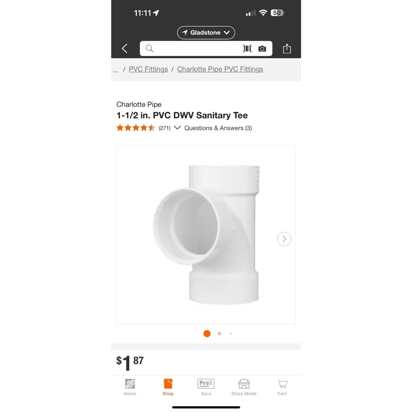 20 pack of 1-1/2 Inch PVC DWV Sanitary Tee By Charlotte Pipe