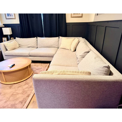Jonathan Louis Pia 3-Piece Sectional Gray L-Shaped Corner Sofa Pebble