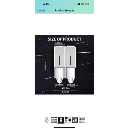 2-in-1 Quadrate Dispensers for The Shower