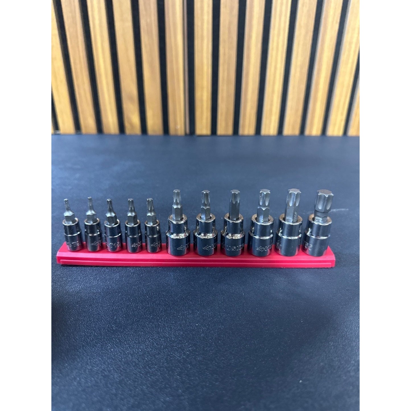 Husky 11-Piece Torx Bit Socket Set 1/4 & 3/8 Inch Drive Chrome Finish Durable