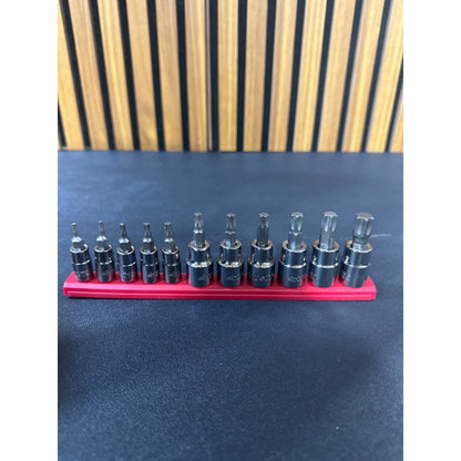 Husky 11-Piece Torx Bit Socket Set 1/4 & 3/8 Inch Drive Chrome Finish Durable