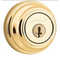 Kwikset Polished Brass Double Cylinder Deadbolt Open Box New