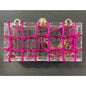 Clear Pink Acrylic Box With Gold Chain & Magenta Cord Design