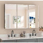 Black Rectangular Beveled Frameless Metal Black Surface Mount/Recessed Medicine Cabine