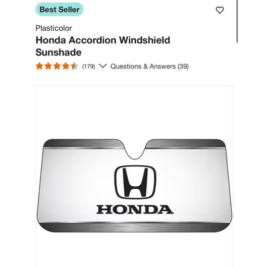 Honda Branded Accordion Fold Windshield Sunshade