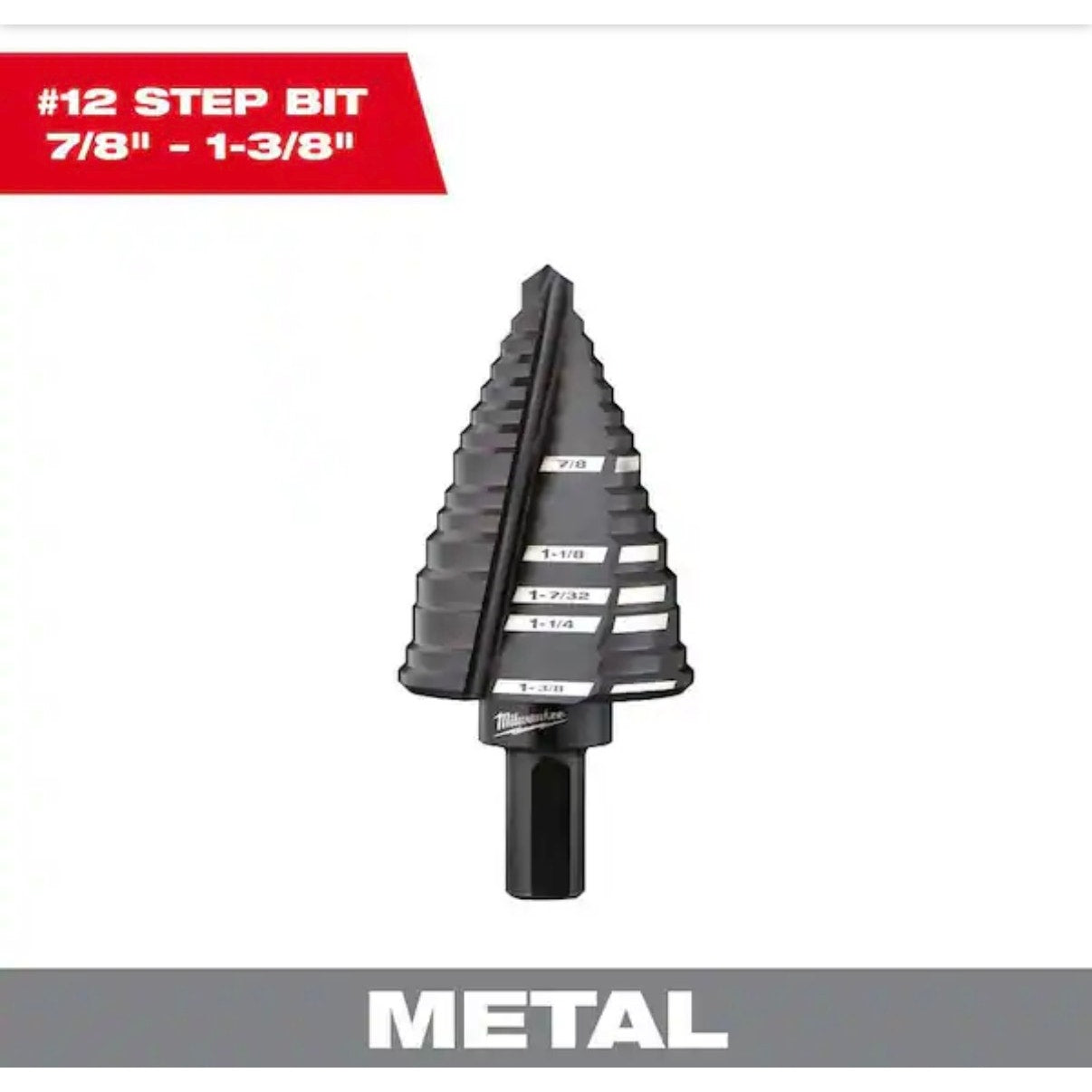 Milwaukee Black Oxide Step Drill Bit Open Box New