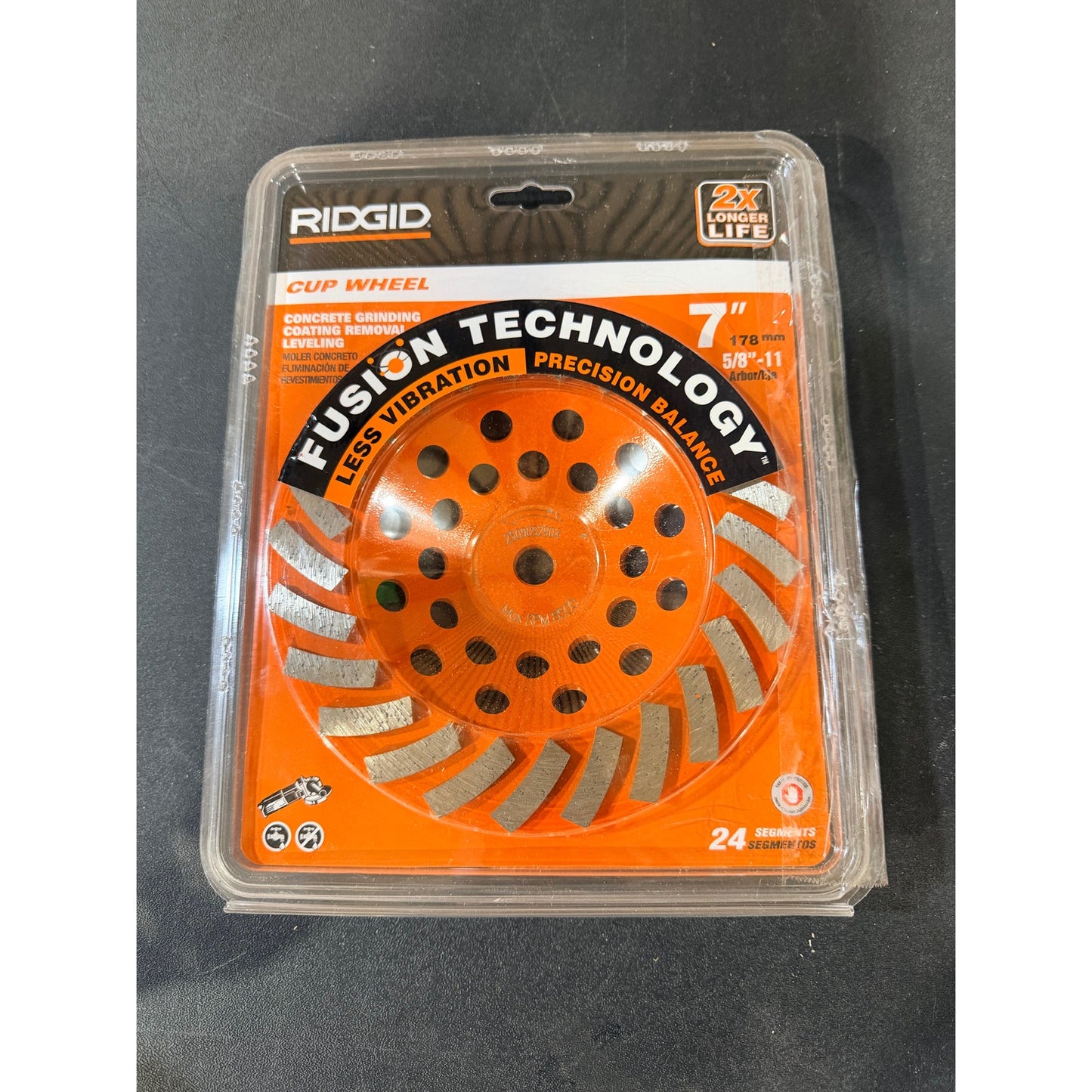 RIDGID 7 in Turbo Cup Grinding Wheel Open Box New