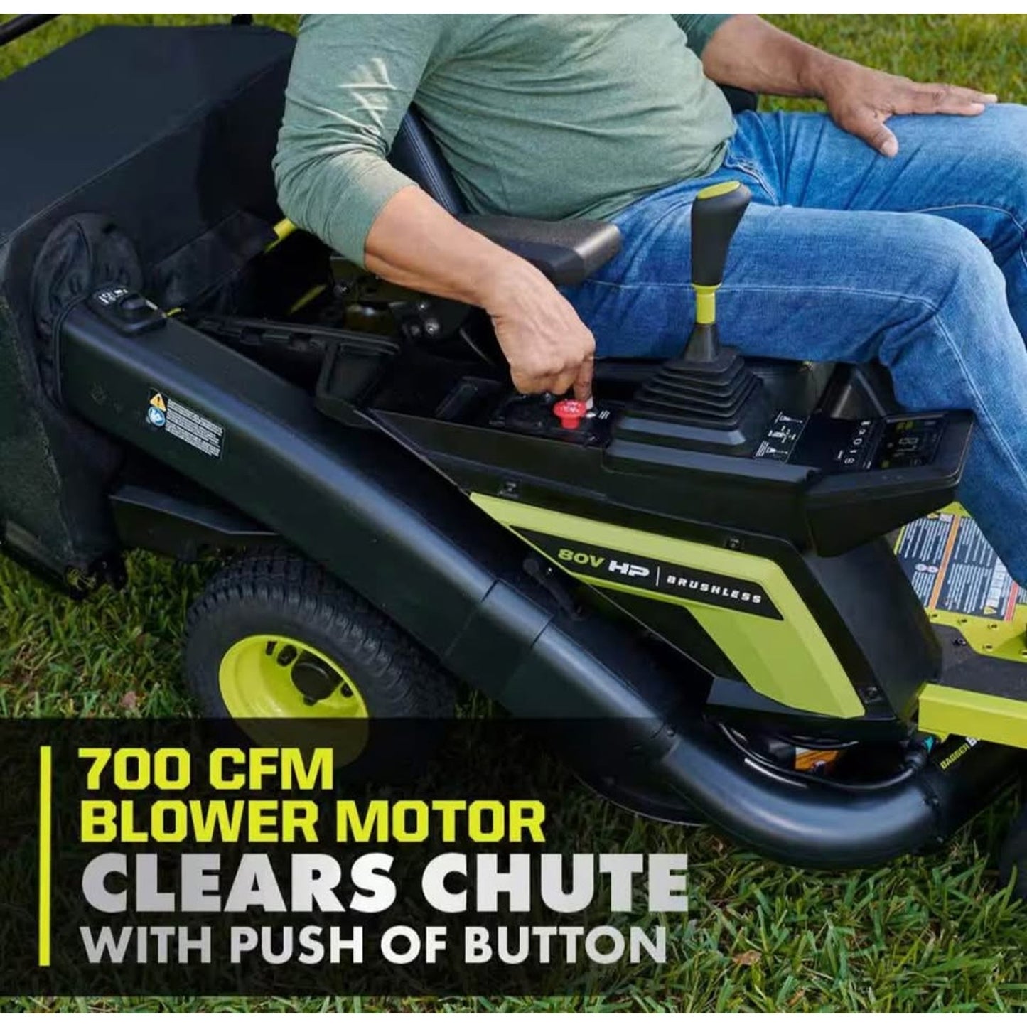 RYOBI Integrated Bagger with Boost for RYOBI 80V HP 30 in. Zero Turn Riding Lawn Mowers