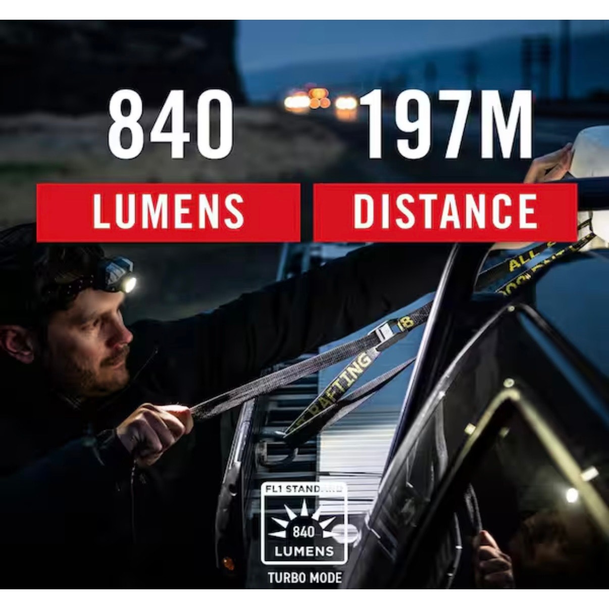 Coast FL86 840 Lumen Dual Power LED Headlamp New 30827 AAA Battery Headlamp Camping Work Light