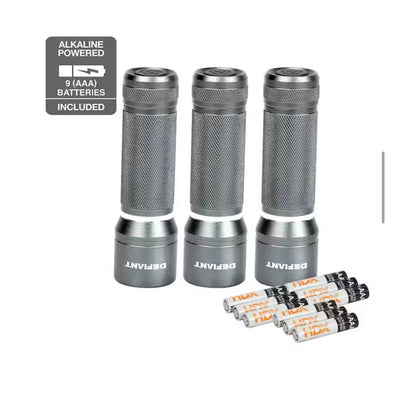 Defiant 300 Lumen Aluminum Flashlight 3 Pack New 90713