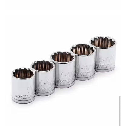 Husky 1/2 in SAE Large Socket Set 5 Piece New
