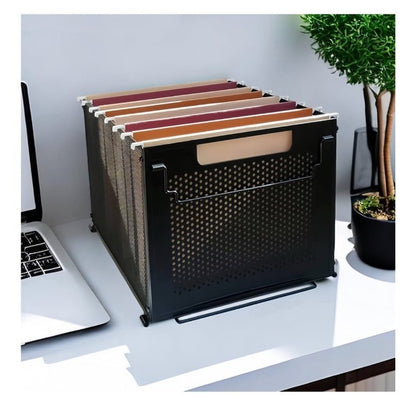 SETTFRFE Letter Size Hanging File Folder Organizer Black Metal
