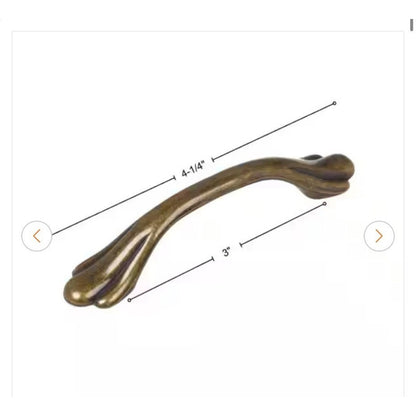 3-In Center-To-Center Antique Brass Paw Cabinet Pull Set (10-Pack)