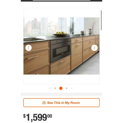 Sharp 24” Black Stainless Microwave Drawer 1.2 cu ft (SMD2470AH) NEW – Small Dent