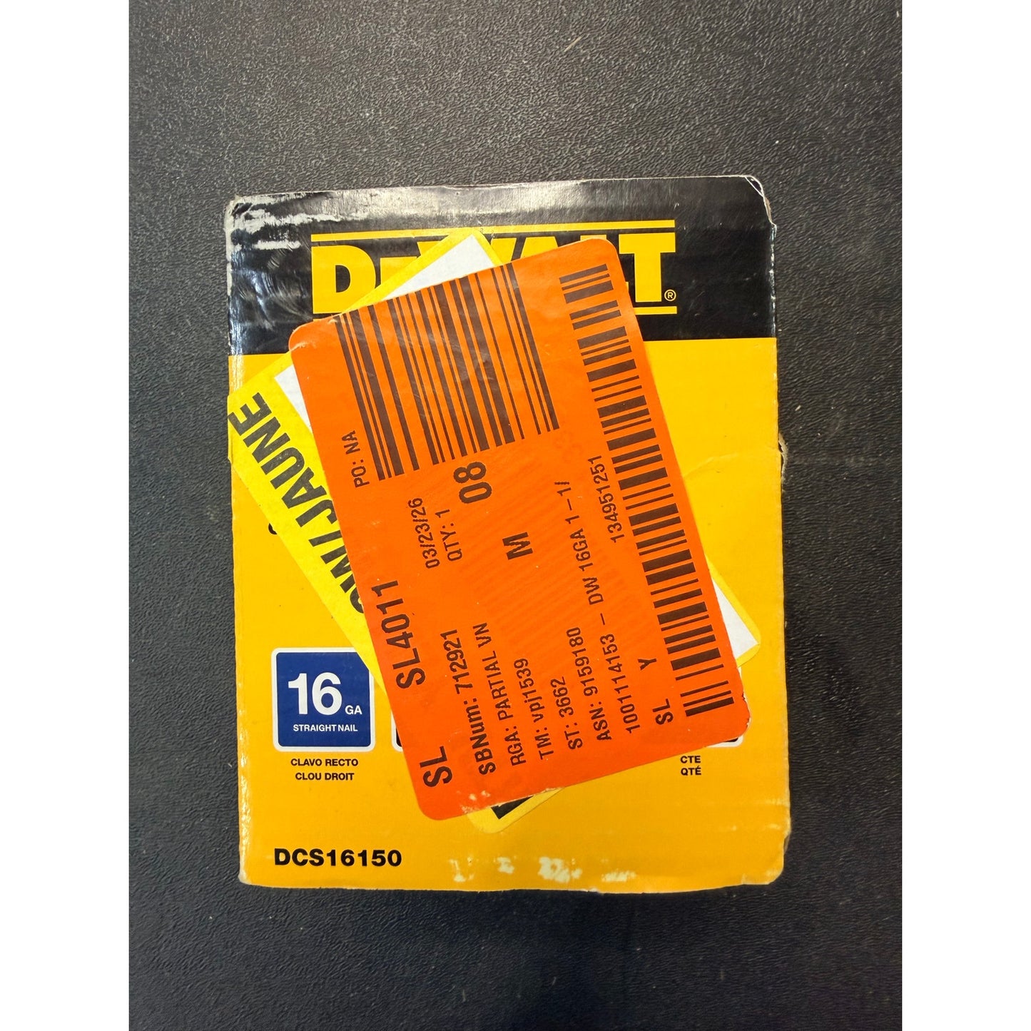 DEWALT 1.5 in 16 Gauge Straight Nails Open Box