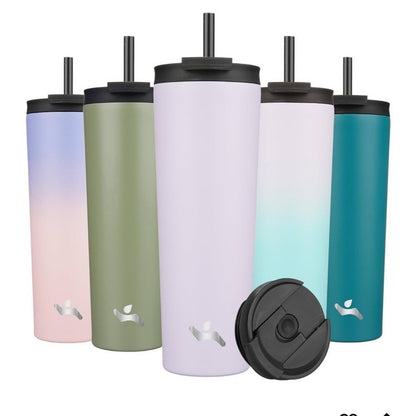 Konokyo Insulated Tumbler 30oz With Lid & Straw Pastel Design
