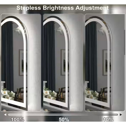 Apmir 26 x 38 Arch LED Bathroom Vanity Mirror Anti Fog Frameless Lighted Mirror New