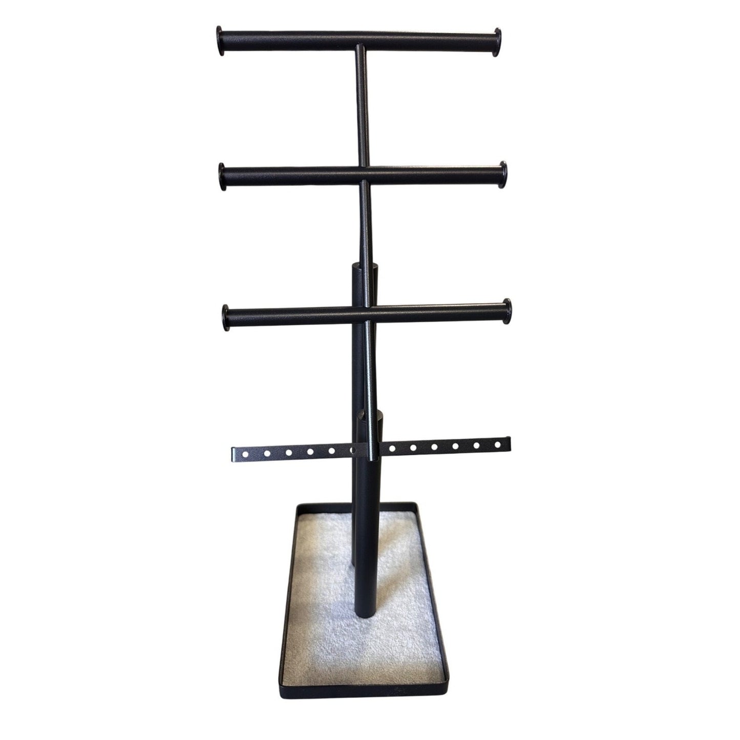 Black Jewelry Display Stand With Velvet Base