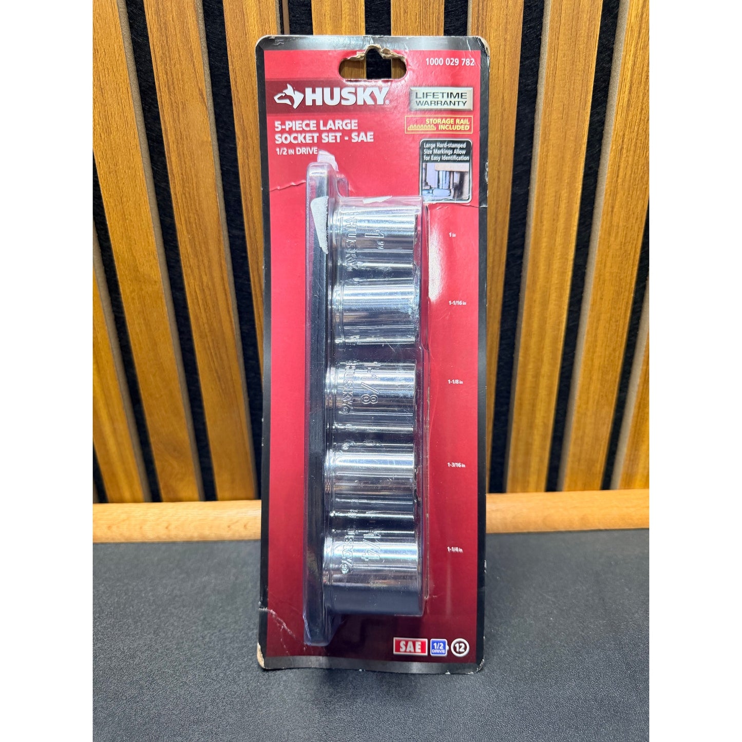 Husky 1/2 in SAE Large Socket Set 5 Piece New