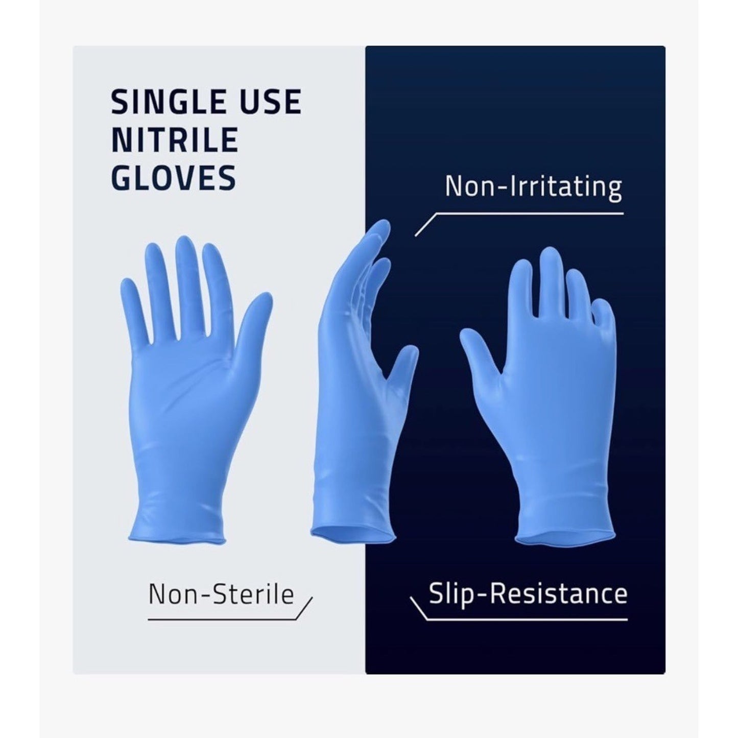 Bluezen Disposable Nitrile Gloves (M) 100 Ct Powder-Free