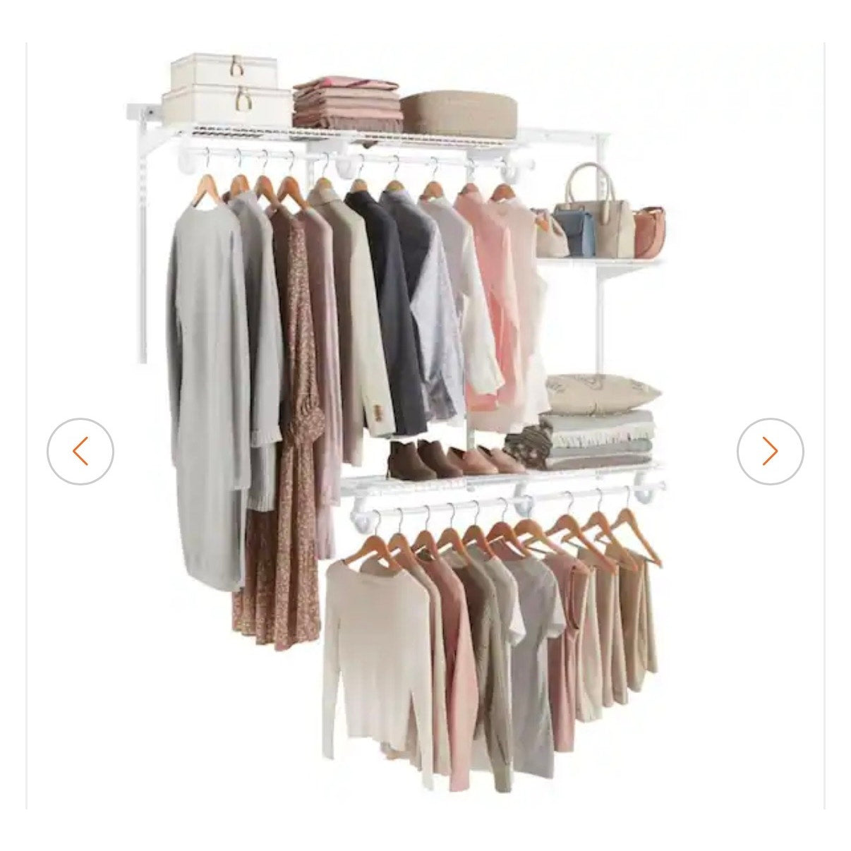 Everbilt 4 ft to 6 ft Regular Duty Closet Organizer Kit New Adjustable Closet System
