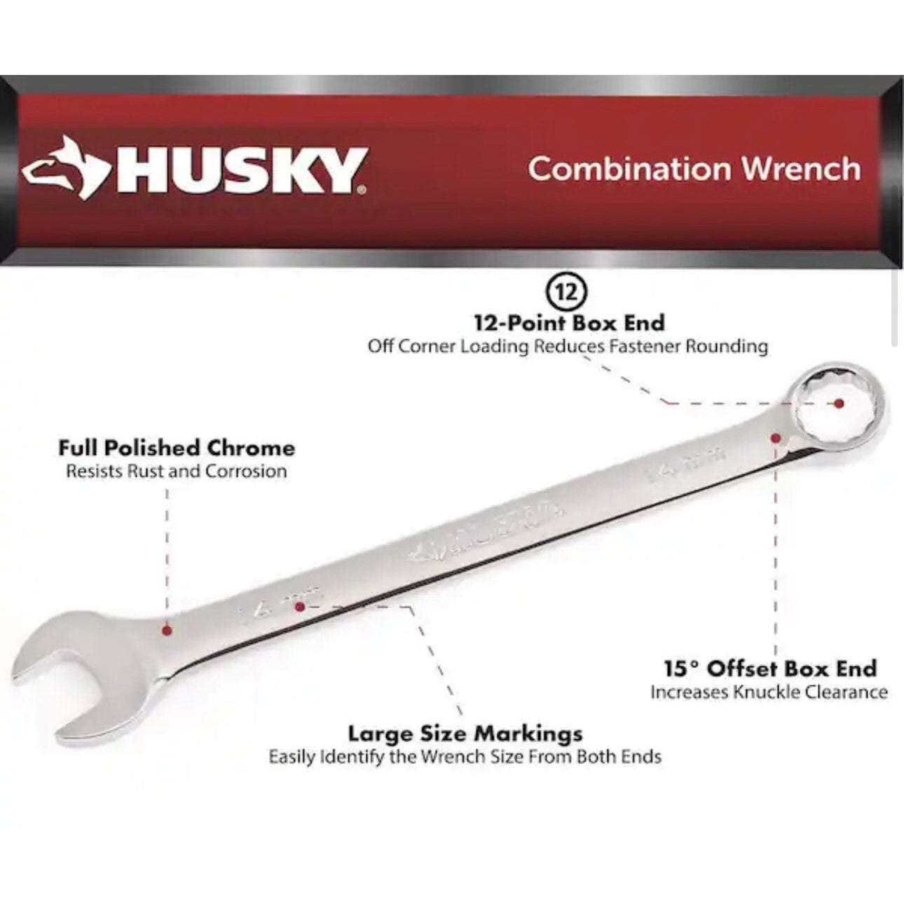 Husky Metric Combination Wrench Set 10 Piece Missing 16mm