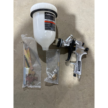 Husky HVLP Spray Gun Gravity Feed 600cc Cup Low Overspray Painting Kit
