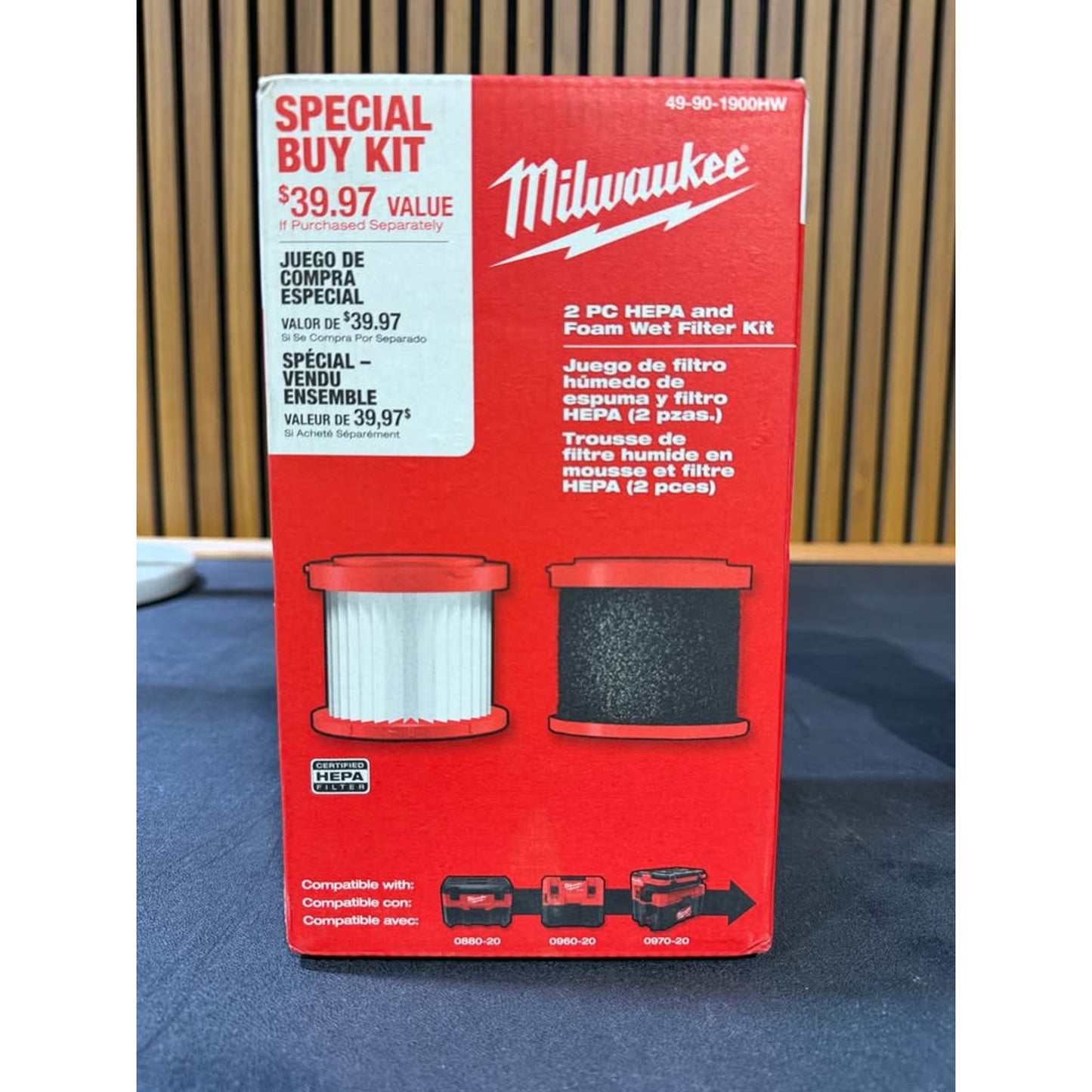 Milwaukee M18 M12 HEPA Wet Dry Vacuum Filter 2-Pack New