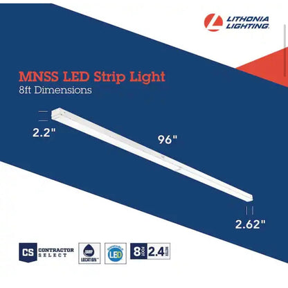 Lithonia Lighting 8 ft LED Strip Light 96 in Adjustable Lumen Shop Light New