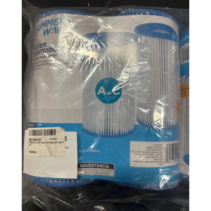 Summer Waves A/C Filter Cartridges 4-Pack Universal Replacement