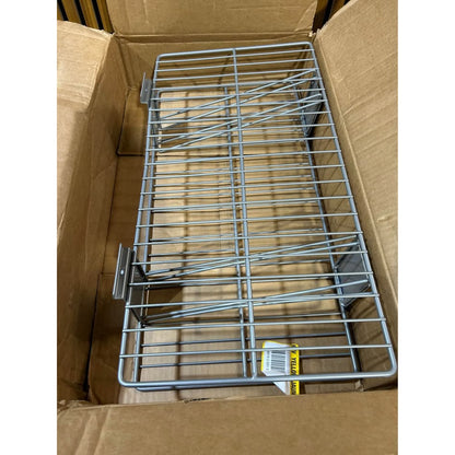 CROWNWALL 24 in. L x 12 in. W Slatwall Steel Wire Bracket Shelf (2-Pack)