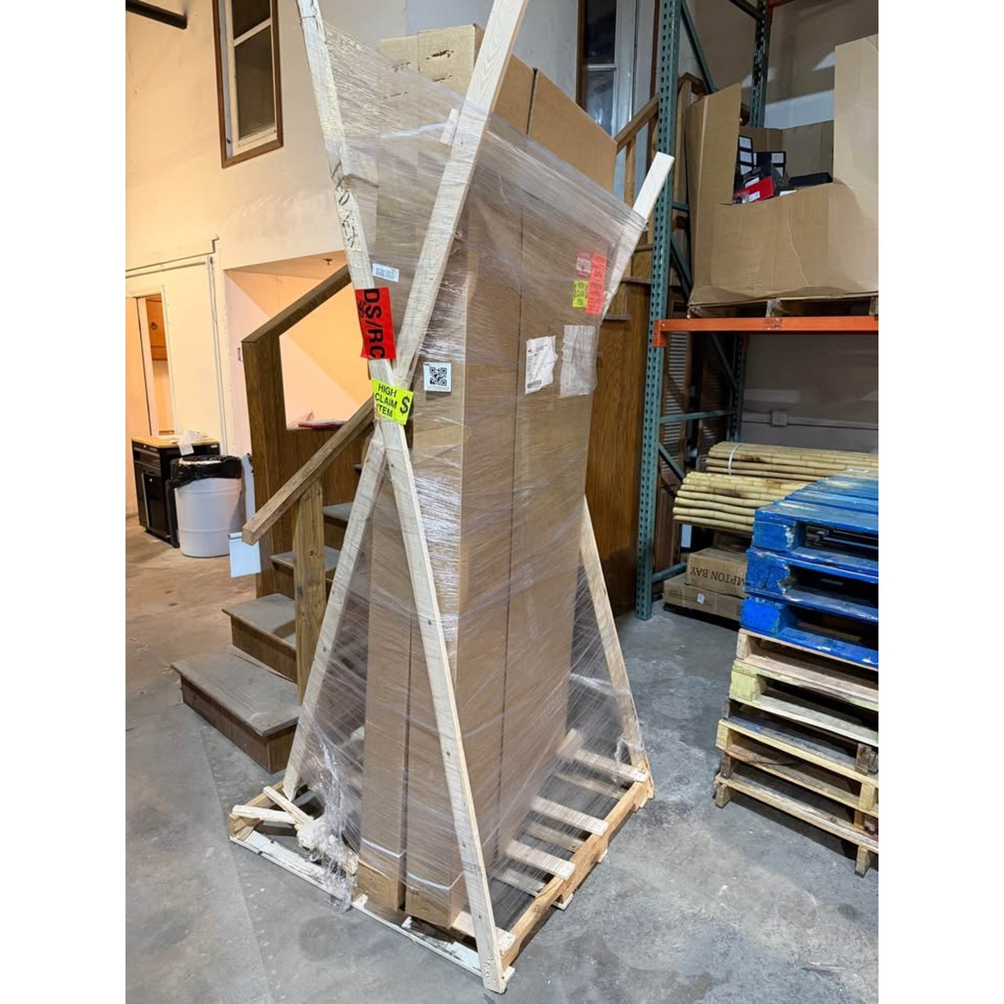 MMI DOOR 36” x 80” Left-Hand Unfinished Pine 15-Lite Clear Glass Prehung Interior Door